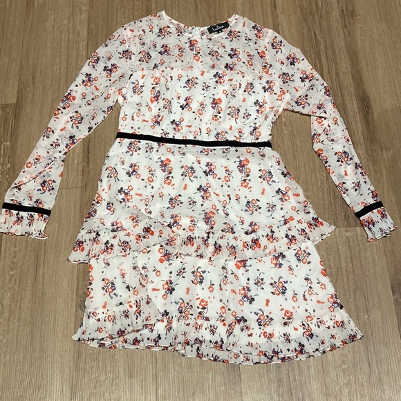 NWOT Lulus White Dress with Flowers - Picture 4 of 5
